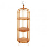 Oscar Small Gold Finish Birdcage Unit, Iron, Wood, Gold