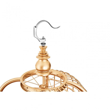 Oscar Champagne Gold Finish Birdcage Unit, Iron, Wood, Champagne