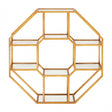 Zodiac Wall Shelf Unit, Glass, Gold