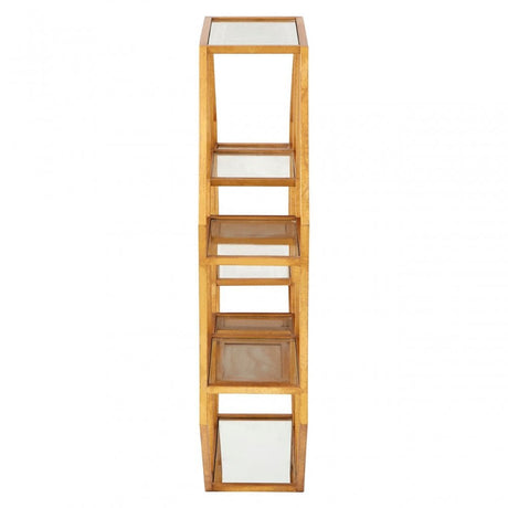 Zodiac Wall Shelf Unit, Glass, Gold