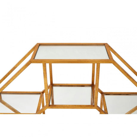 Zodiac Wall Shelf Unit, Glass, Gold