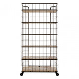 Crest 6 Rack Shelf Unit, Iron, Wood
