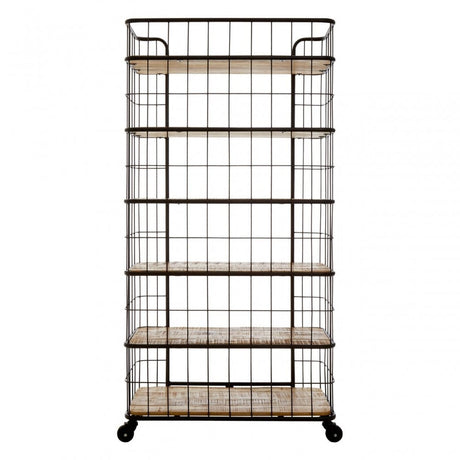 Crest 6 Rack Shelf Unit, Iron, Wood