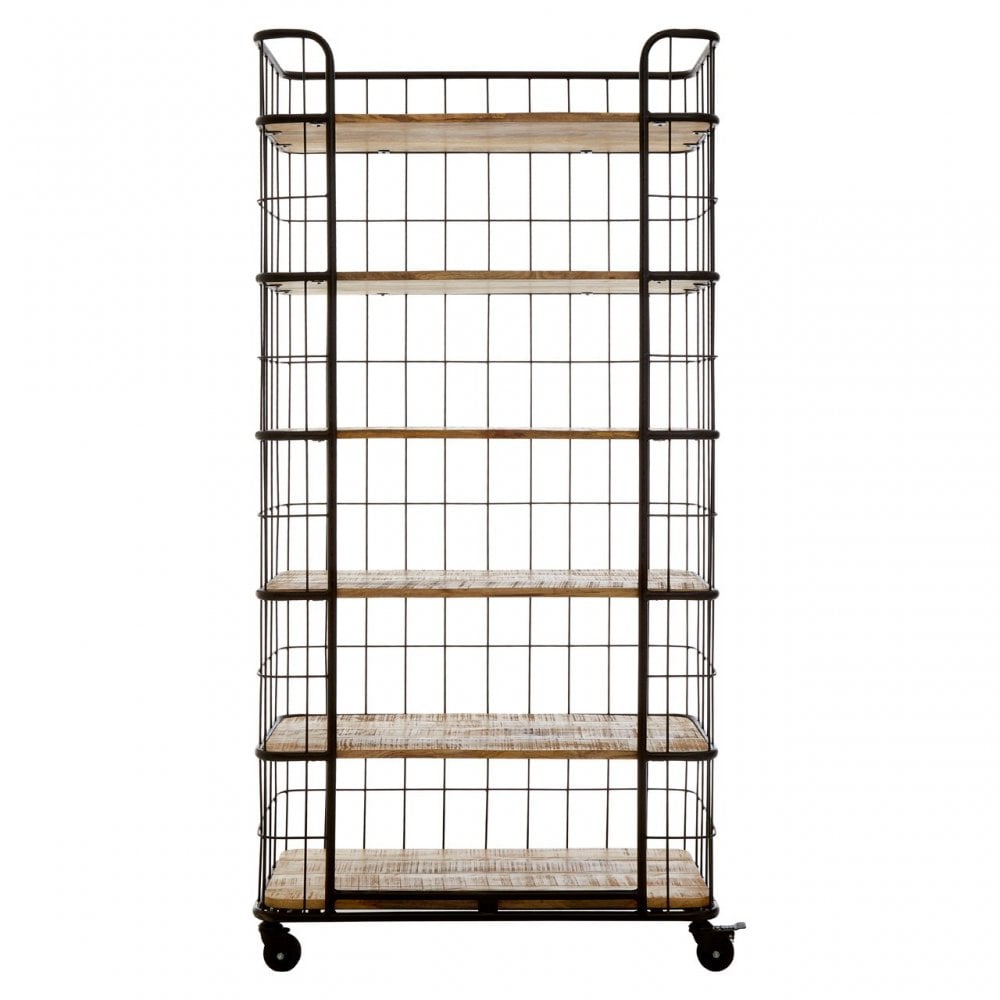 Crest 6 Rack Shelf Unit, Iron, Wood