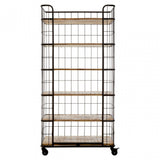 Crest 6 Rack Shelf Unit, Iron, Wood
