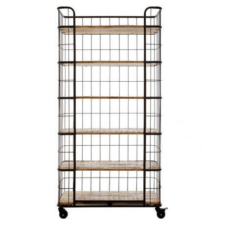 Crest 6 Rack Shelf Unit, Iron, Wood