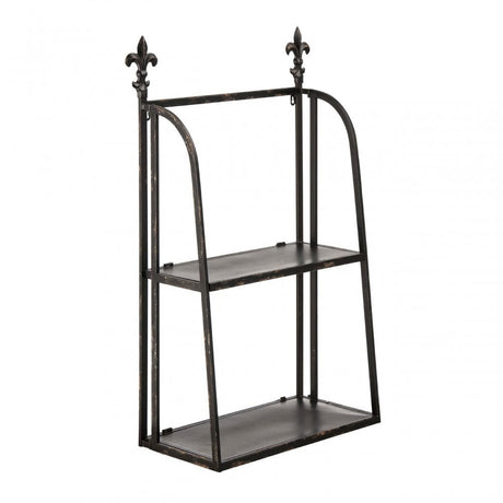 Wall Mountable Shelf Unit, Metal, Black