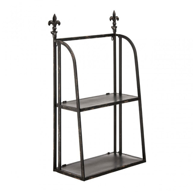 Wall Mountable Shelf Unit, Metal, Black