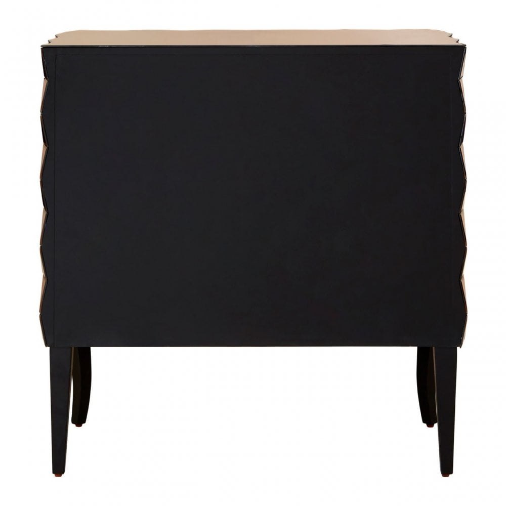 Soho Copper Finish Cabinet, Wood, Mirrored Glass, Wood, Copper
