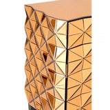 Soho Copper Finish Cabinet, Wood, Mirrored Glass, Wood, Copper