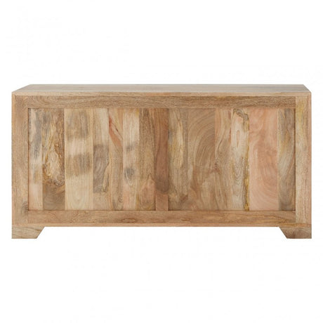 Marwar Low Sideboard, Leather, Mango Wood, Multi-Coloured