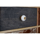 Marwar Low Sideboard, Leather, Mango Wood, Multi-Coloured