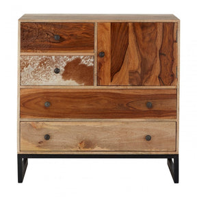 Marwar Sideboard, Leather, Mango Wood, Brown