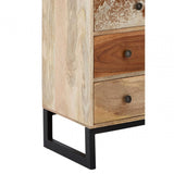 Marwar Sideboard, Leather, Mango Wood, Brown