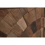Midas Large 2 Door Cabinet, Elm Wood, Iron, Brown