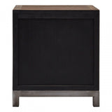 Midas Small 2 Door Cabinet, Elm Wood, Iron, Brown