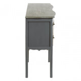 Charles 4 Drawer Double Chest, Bayur Wood, Oak Veneer, Grey