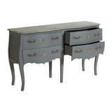 Charles 4 Drawer Double Chest, Bayur Wood, Oak Veneer, Grey