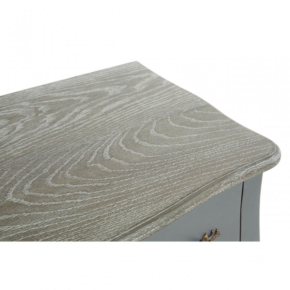Charles 4 Drawer Double Chest, Bayur Wood, Oak Veneer, Grey