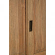 Brisbane Sliding Doors / Tempered Glass Cabinet, Oak Wood, Glass, Brown