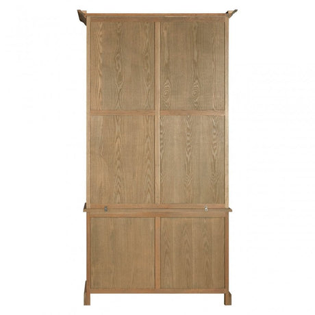 Brisbane Sliding Doors / Tempered Glass Cabinet, Oak Wood, Glass, Brown
