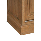 Brisbane Sliding Doors / Tempered Glass Cabinet, Oak Wood, Glass, Brown