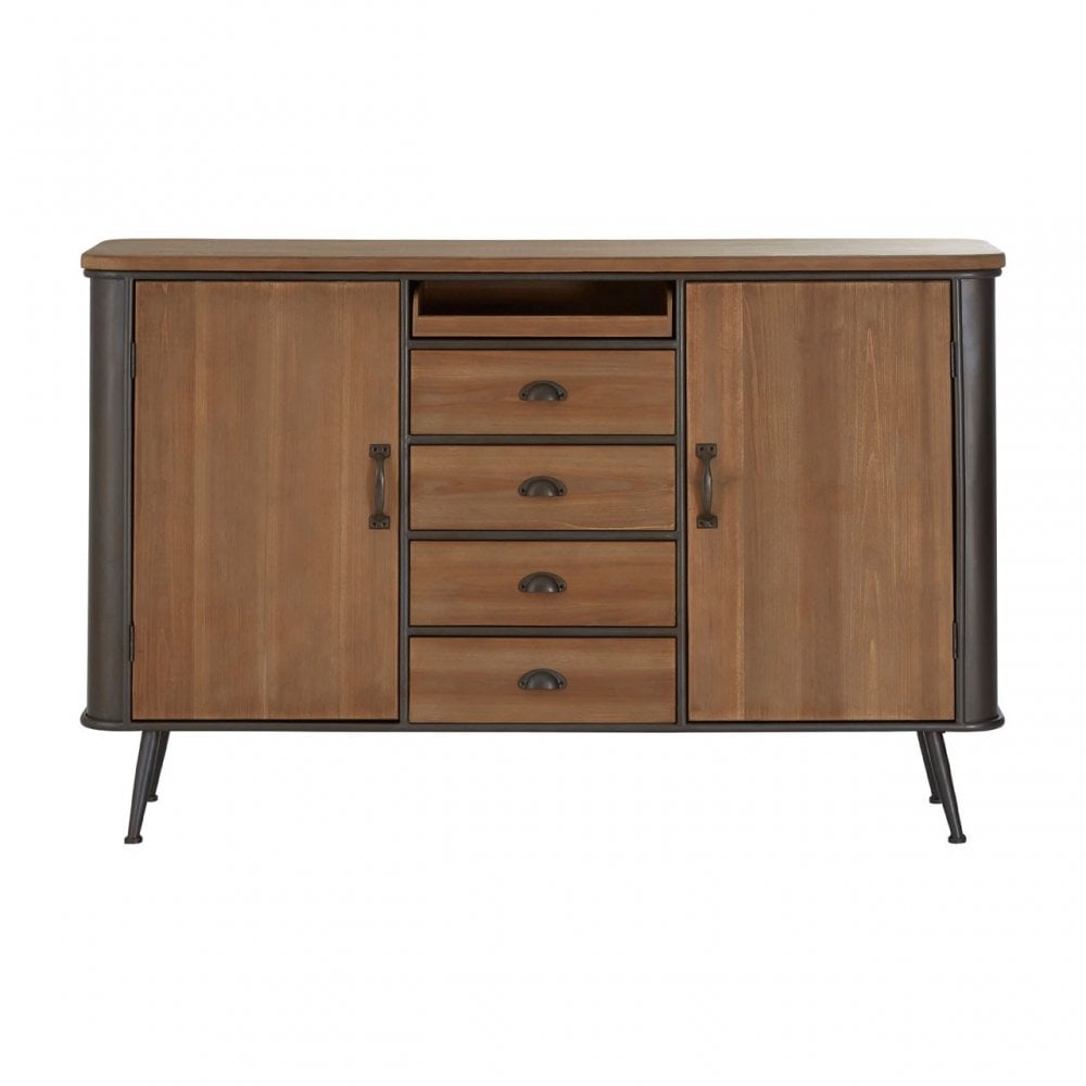 Unity 4 Drawer Cabinet, Fir Wood, Brown