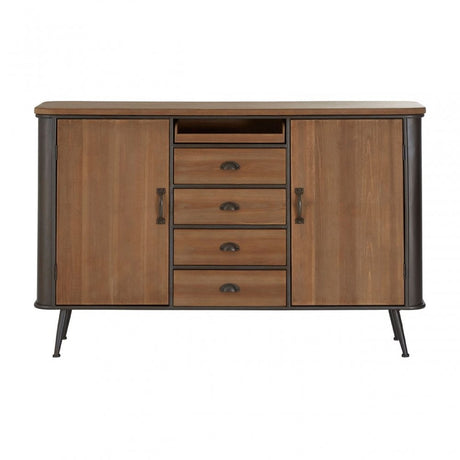 Unity 4 Drawer Cabinet, Fir Wood, Brown