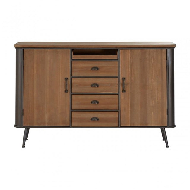 Unity 4 Drawer Cabinet, Fir Wood, Brown