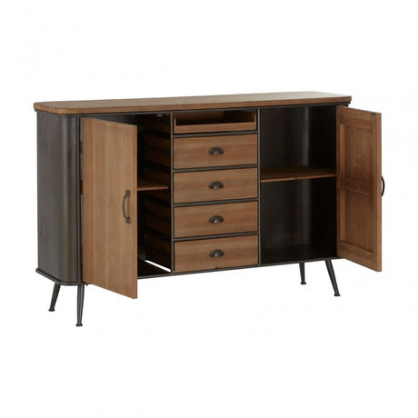 Unity 4 Drawer Cabinet, Fir Wood, Brown
