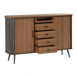 Unity 4 Drawer Cabinet, Fir Wood, Brown