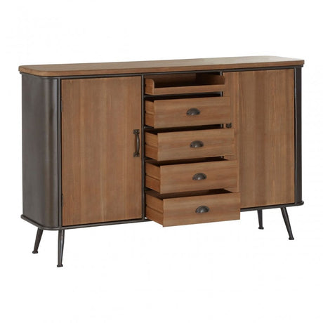 Unity 4 Drawer Cabinet, Fir Wood, Brown