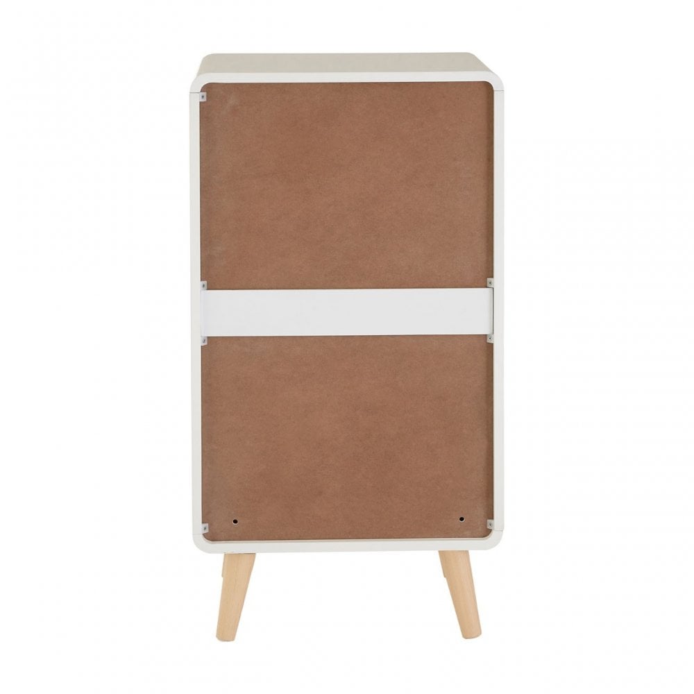 Danny 4 Drawer Cabinet, Wood, Pine Wood, White