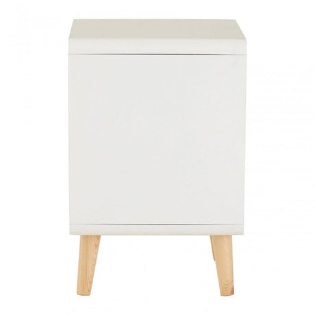 Danny 1 Drawer Cabinet, Wood, Pine Wood, White