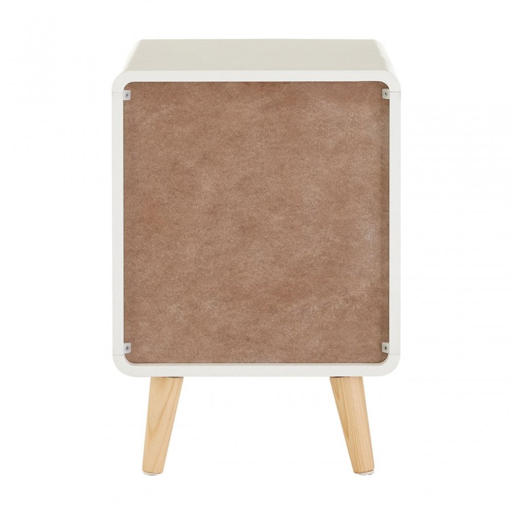Danny 1 Drawer Cabinet, Wood, Pine Wood, White