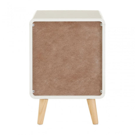 Danny 1 Drawer Cabinet, Wood, Pine Wood, White