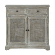 Legacy Door / 2 Drawer Slate Grey Cabinet, Wood, Pine Wood, Grey