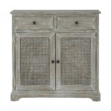 Legacy Door / 2 Drawer Slate Grey Cabinet, Wood, Pine Wood, Grey