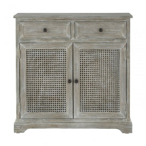 Legacy Door / 2 Drawer Slate Grey Cabinet, Wood, Pine Wood, Grey
