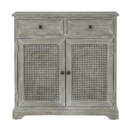 Legacy Door / 2 Drawer Slate Grey Cabinet, Wood, Pine Wood, Grey