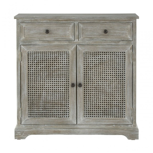 Legacy Door / 2 Drawer Slate Grey Cabinet, Wood, Pine Wood, Grey