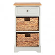 Zloop Grey Cabinet, Paulownia Wood, Water Hyacinth, Grey
