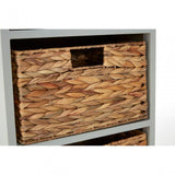 Zloop Grey Cabinet, Paulownia Wood, Water Hyacinth, Grey