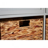Zloop Grey Cabinet, Paulownia Wood, Water Hyacinth, Grey