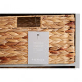 Zloop Grey Cabinet, Paulownia Wood, Water Hyacinth, Grey