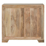 Marwar Mango Wood / Leather Tall Sideboard, Leather, Mango Wood