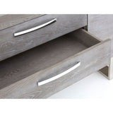 Grey Elm Wood Sideboard, Stainless Steel, Elm Wood, Grey