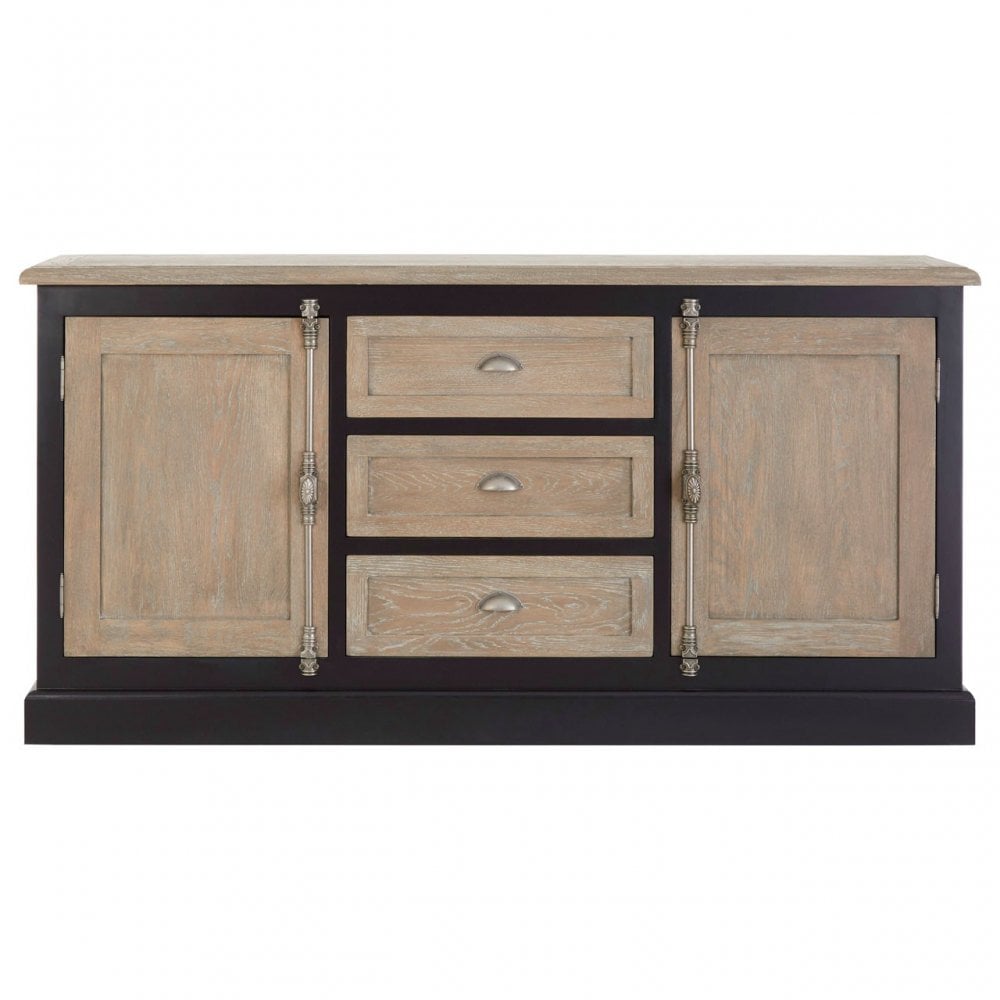 Tuskin Sideboard, Birchwood, Oak Wood, Veneer, Light Brown