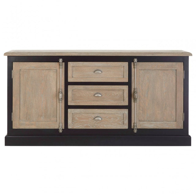 Tuskin Sideboard, Birchwood, Oak Wood, Veneer, Light Brown
