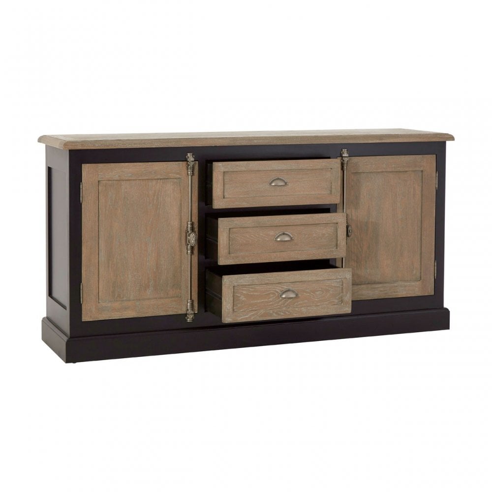 Tuskin Sideboard, Birchwood, Oak Wood, Veneer, Light Brown